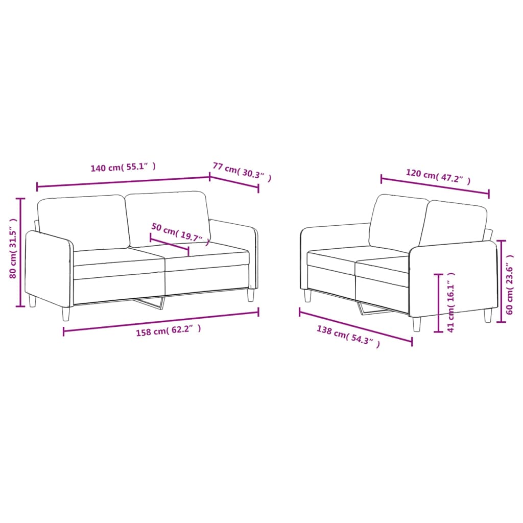 2-delige Loungeset fluweel zwart is nu te koop bij PeponiXL, paradijselijk wonen!