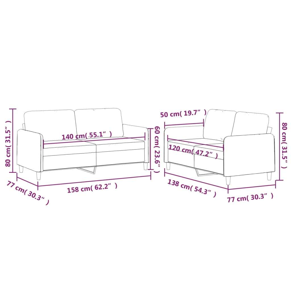 2-delige Loungeset met kussens stof taupe is nu te koop bij PeponiXL, paradijselijk wonen!