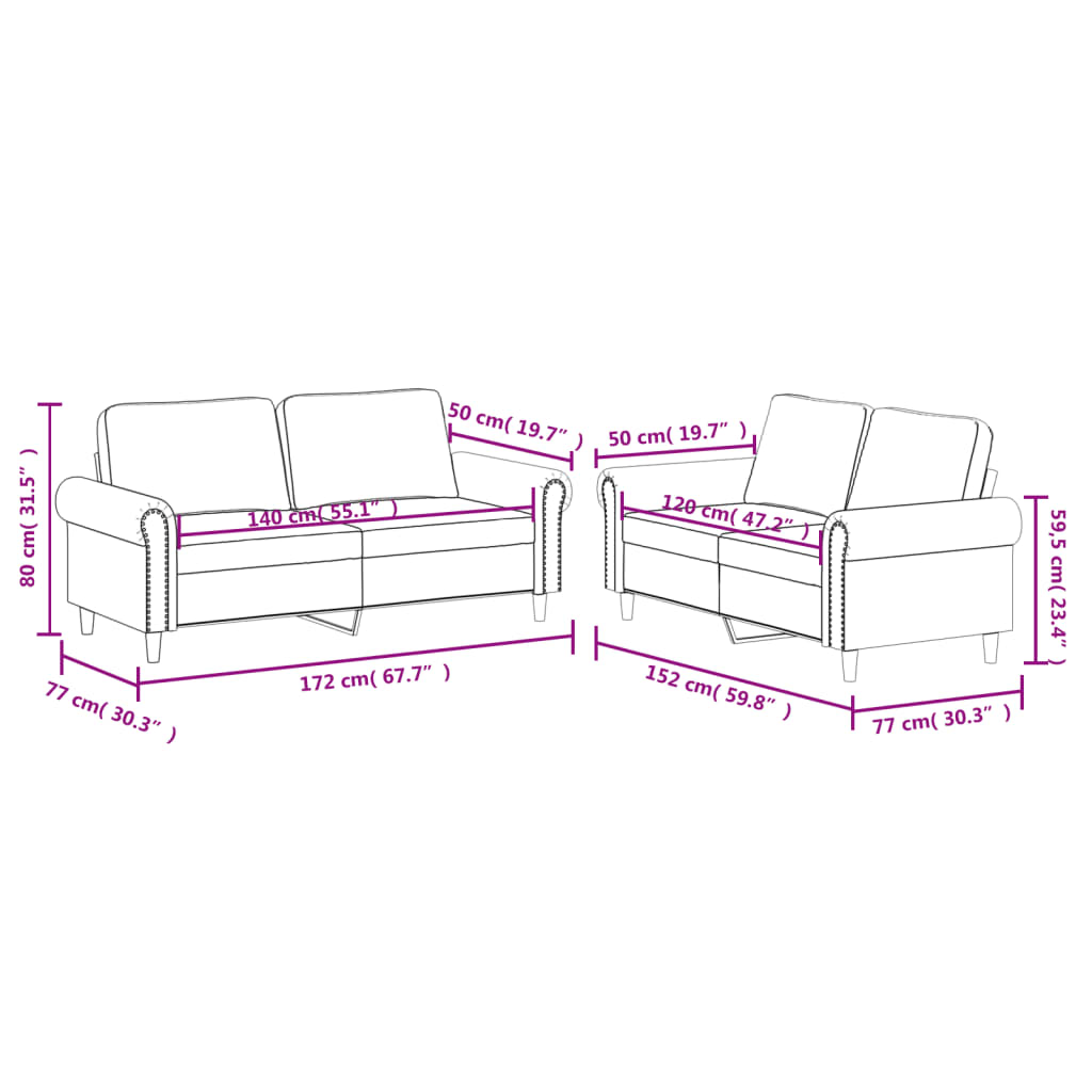 2-delige Loungeset met kussens kunstleer wijnrood is nu te koop bij PeponiXL, paradijselijk wonen!