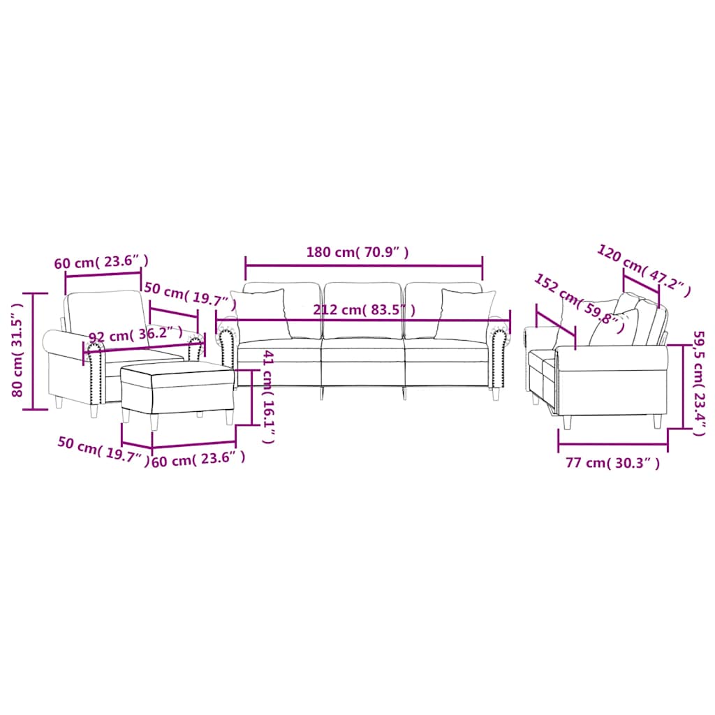 4-delige Loungeset met kussens fluweel wijnrood is nu te koop bij PeponiXL, paradijselijk wonen!