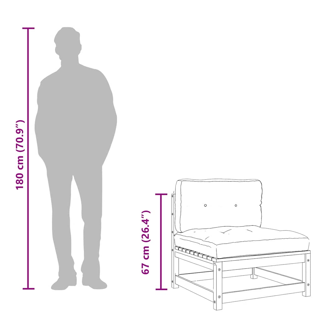 Tuinbanken 2 st zonder armleuningen met kussens douglashout is nu te koop bij PeponiXL, paradijselijk wonen!