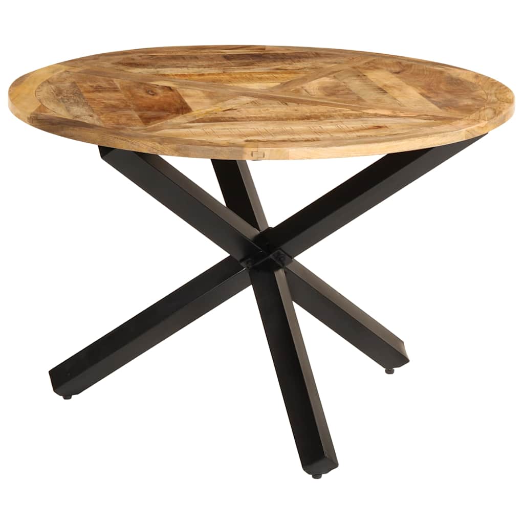 Eettafel Ø110x76 cm massief ruw mangohout is nu te koop bij PeponiXL, paradijselijk wonen!