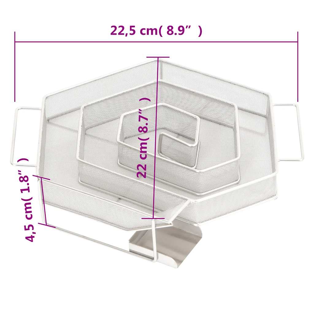 Rookgenerator koud 6-hoekig 22,5 cm roestvrij staal is nu te koop bij PeponiXL, paradijselijk wonen!