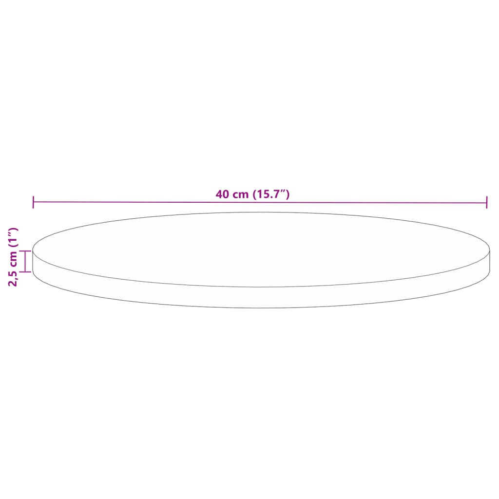 Tafelblad rond Ø 40x2,5 cm massief gerecycled hout is nu te koop bij PeponiXL, paradijselijk wonen!