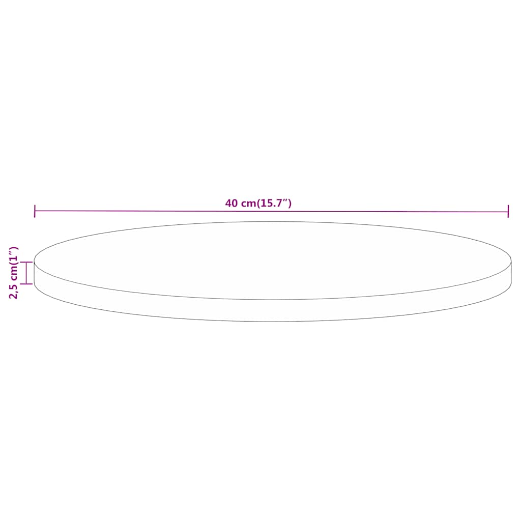 Tafelblad rond Ø 40x2,5 cm massief gerecycled hout is nu te koop bij PeponiXL, paradijselijk wonen!