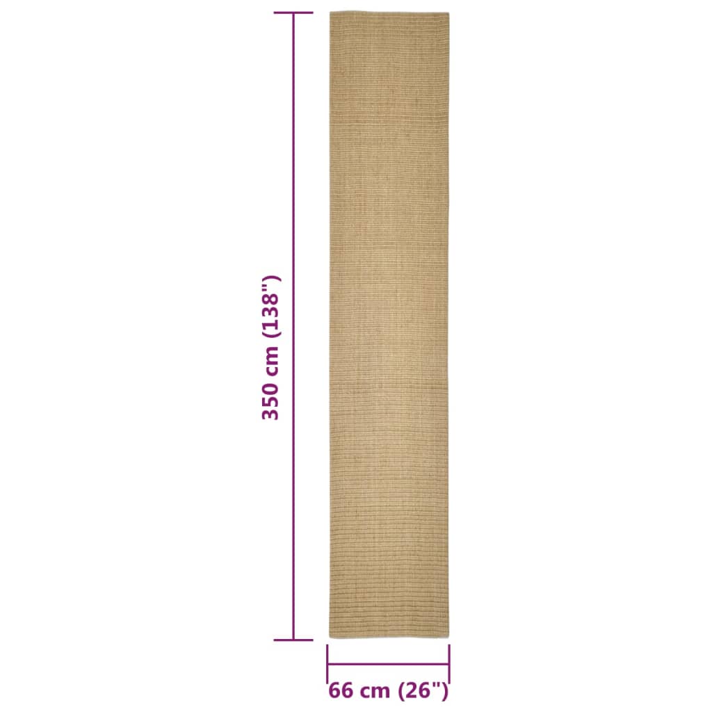 Sisalmat voor krabpaal 66x350 cm is nu te koop bij PeponiXL, paradijselijk wonen!