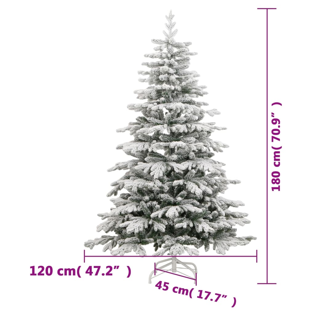 Kunstkerstboom met scharnieren en sneeuw 180 cm is nu te koop bij PeponiXL, paradijselijk wonen!