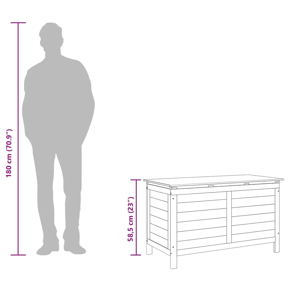 Tuinbox 99x49,5x58,5 cm massief vurenhout antracietkleurig is nu te koop bij PeponiXL, paradijselijk wonen!