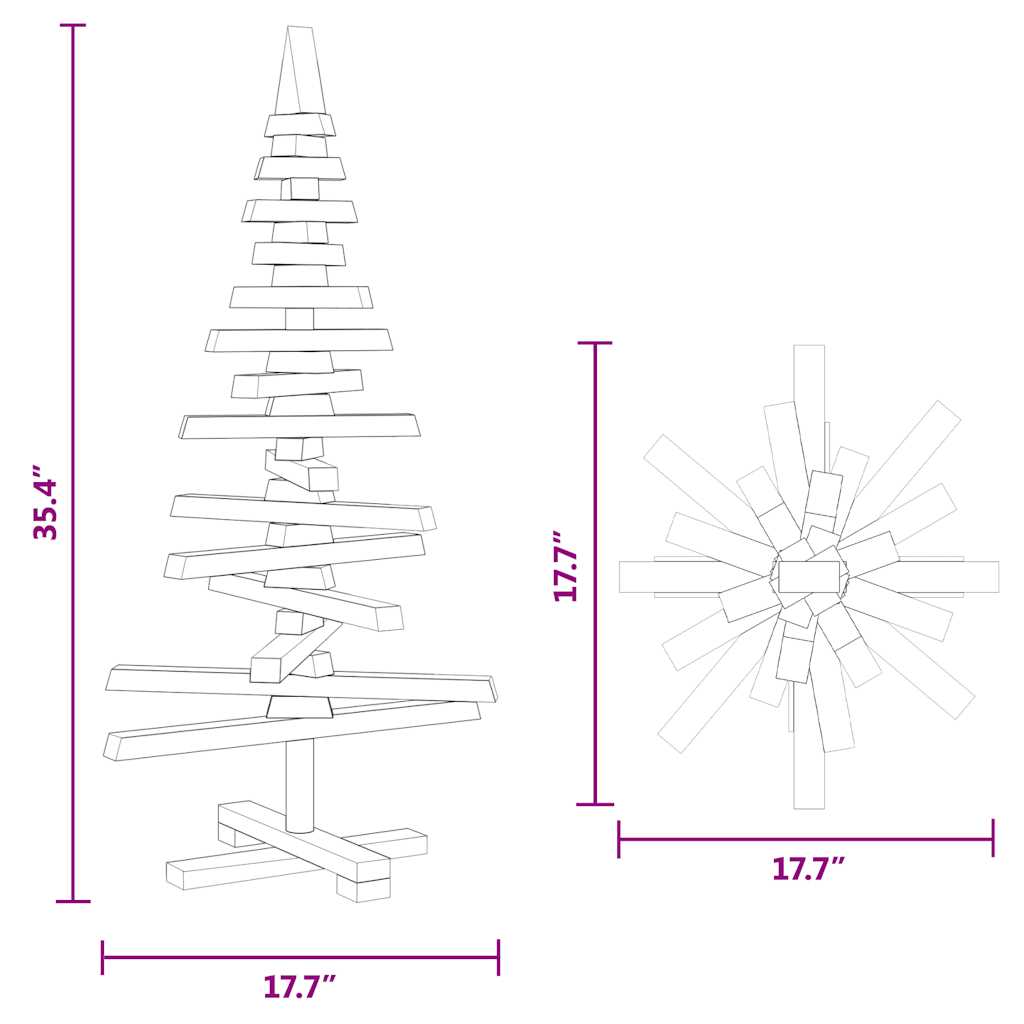 | Houten kerstboom | natuurlijk 90 cm Massief grenenhout is nu te koop bij PeponiXL, paradijselijk wonen!