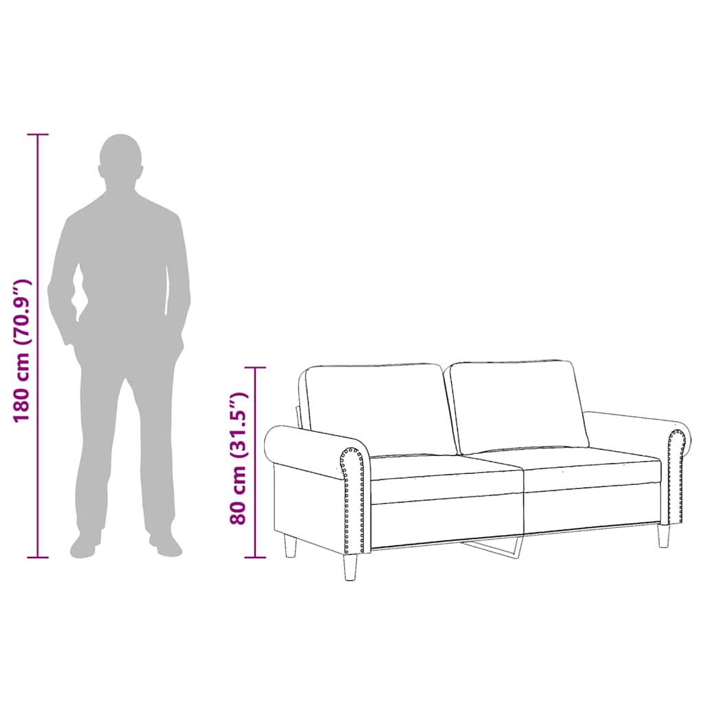 Tweezitsbank 140 cm stof bruin is nu te koop bij PeponiXL, paradijselijk wonen!