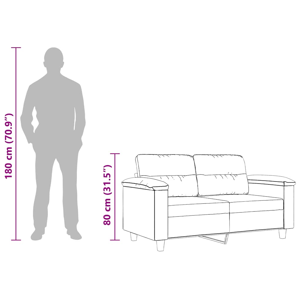 Tweezitsbank 120 cm microvezelstof taupe is nu te koop bij PeponiXL, paradijselijk wonen!