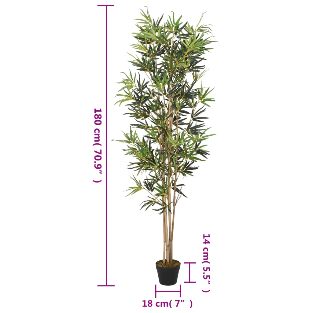 Kunstplant bamboe 1104 bladeren 180 cm groen is nu te koop bij PeponiXL, paradijselijk wonen!