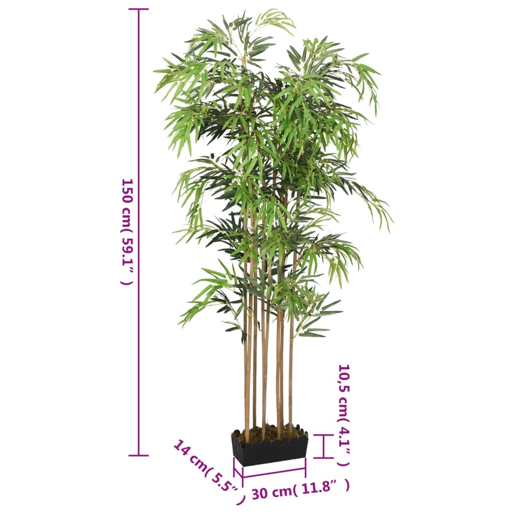 Kunstplant bamboe 1095 bladeren 150 cm groen is nu te koop bij PeponiXL, paradijselijk wonen!