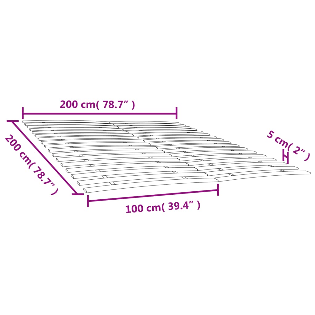 Bedlattenvervanging met 34 latten 2 stuks 100x200 cm is nu te koop bij PeponiXL, paradijselijk wonen!