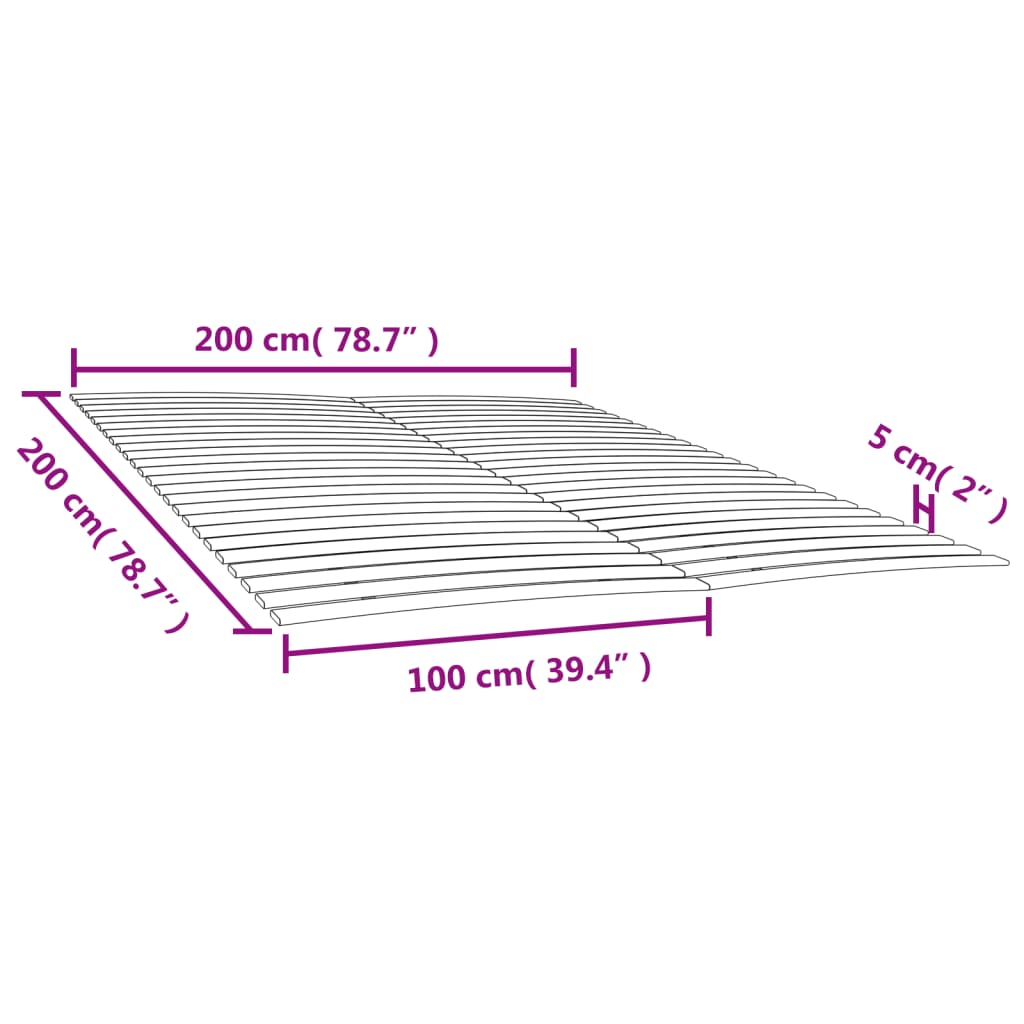 Lattenbodem met 48 latten 2 stuks 100x200 cm is nu te koop bij PeponiXL, paradijselijk wonen!