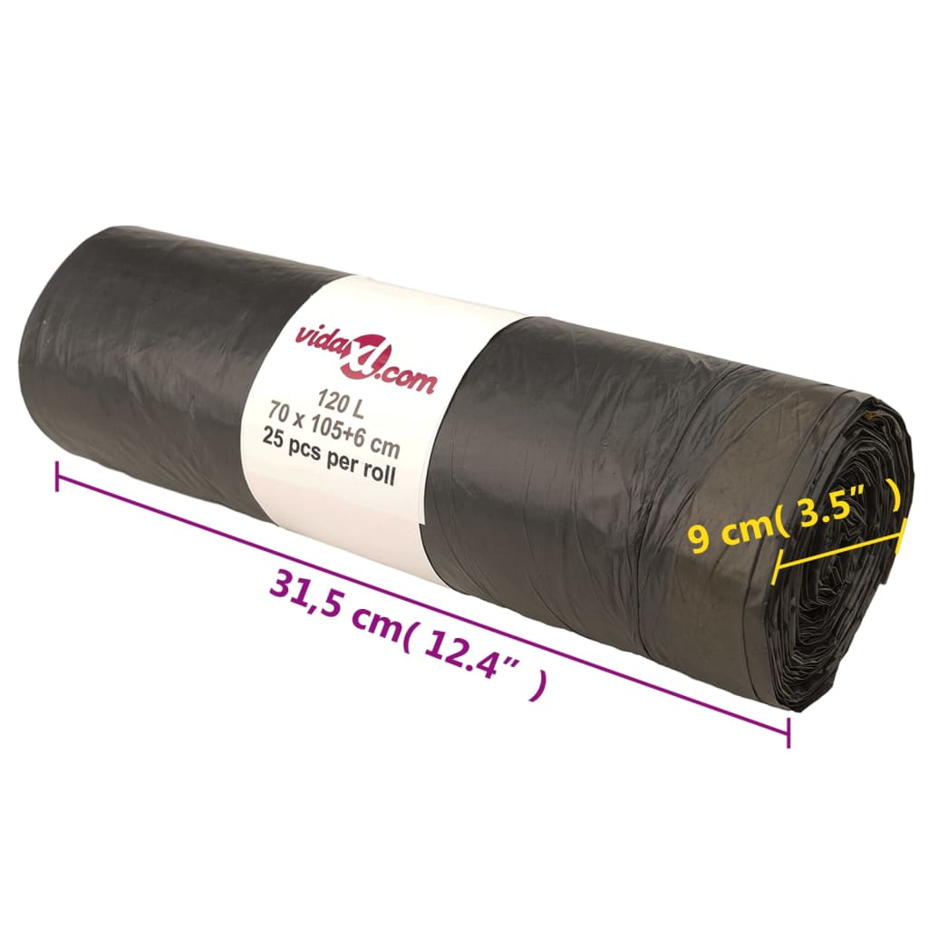 Vuilniszakken met trekkoorden 250 st 120 l zwart is nu te koop bij PeponiXL, paradijselijk wonen!