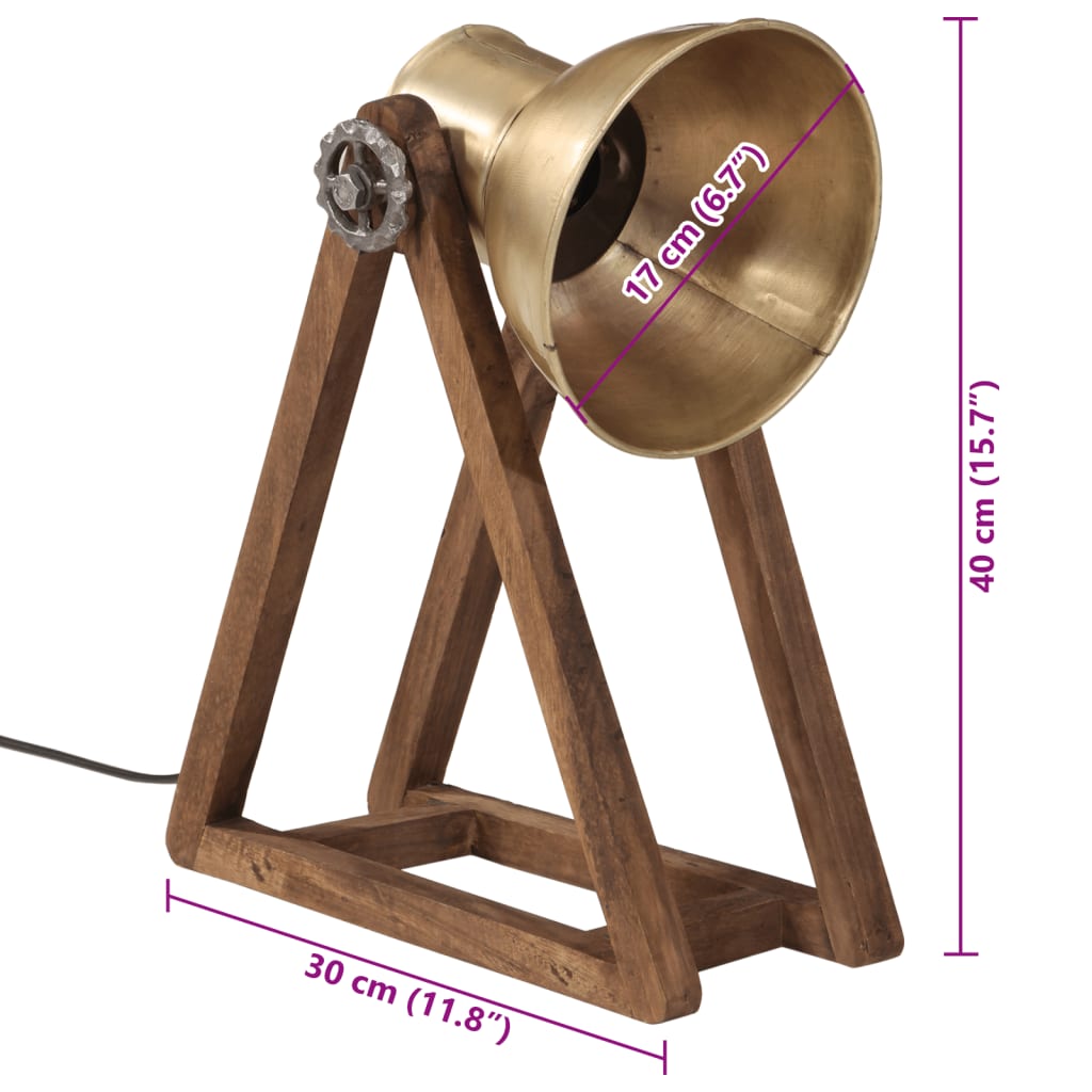 Bureaulamp 25 W E27 30x17x40 cm antiek messingkleurig is nu te koop bij PeponiXL, paradijselijk wonen!