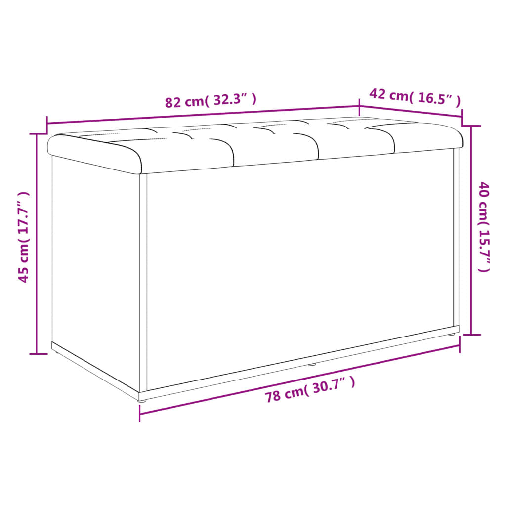 Opbergbank Wit 82x42x45 cm Bewerkt Hout is nu te koop bij PeponiXL, paradijselijk wonen!