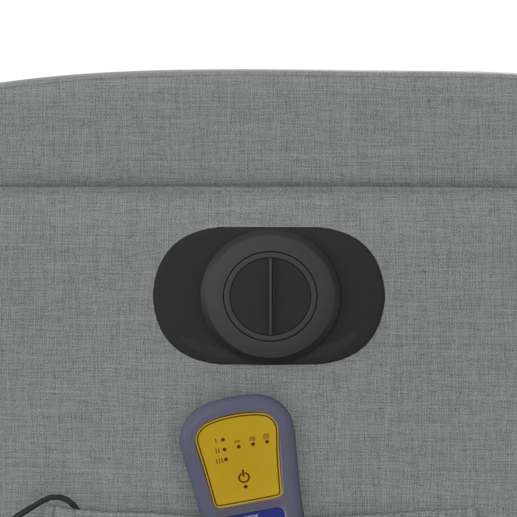 Massagestoel elektrisch verstelbaar stof lichtgrijs is nu te koop bij PeponiXL, paradijselijk wonen!
