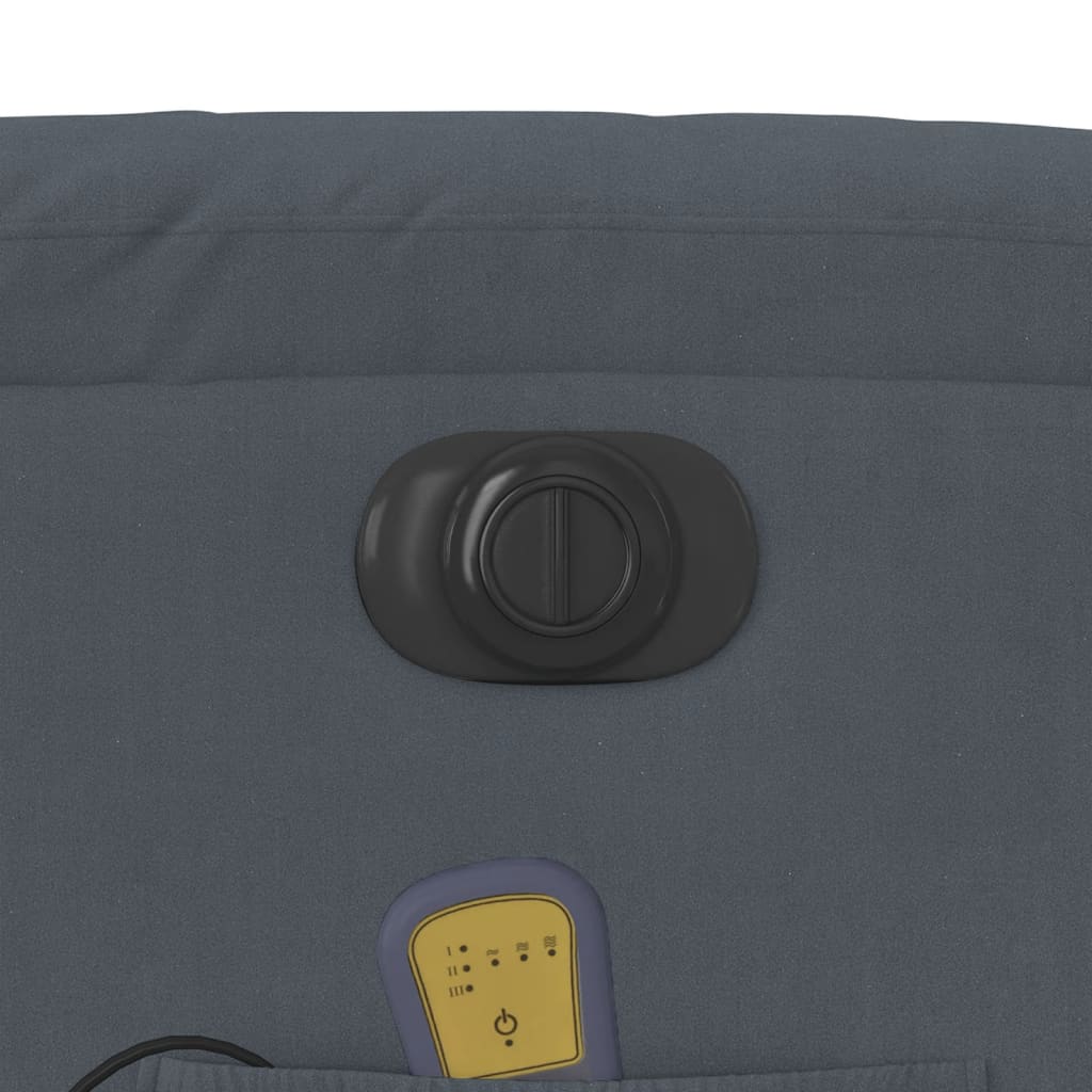 Massagestoel elektrisch verstelbaar fluweel donkergrijs is nu te koop bij PeponiXL, paradijselijk wonen!