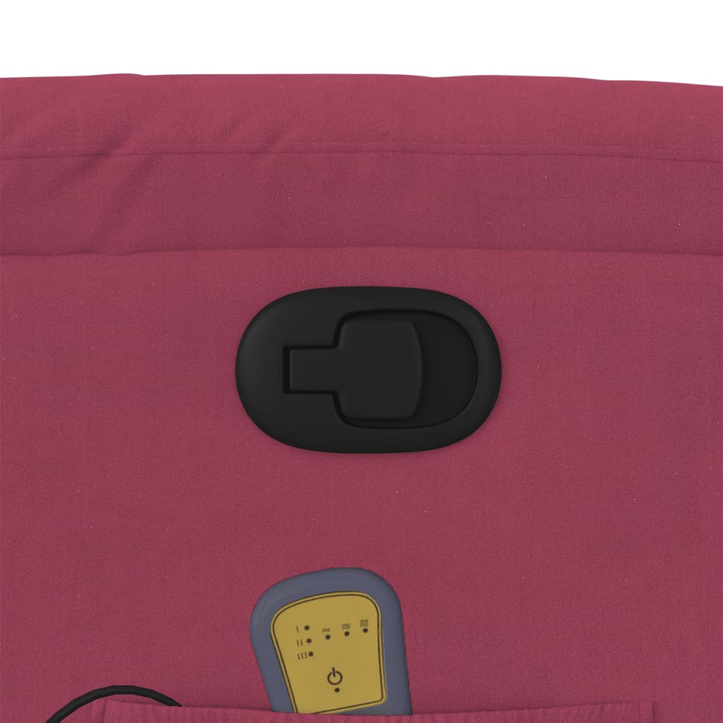 Sta-op-massagestoel verstelbaar fluweel wijnrood is nu te koop bij PeponiXL, paradijselijk wonen!