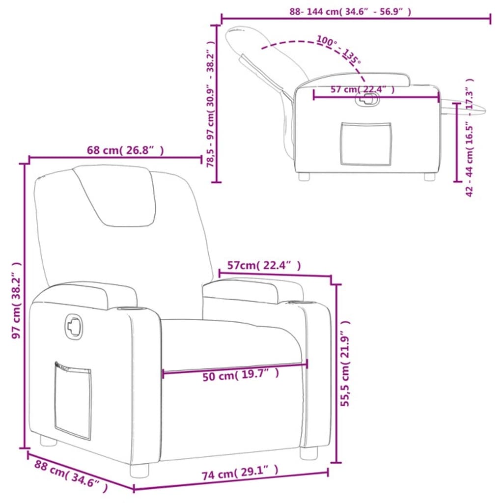 Relaxfauteuil Crème Stof is nu te koop bij PeponiXL, paradijselijk wonen!