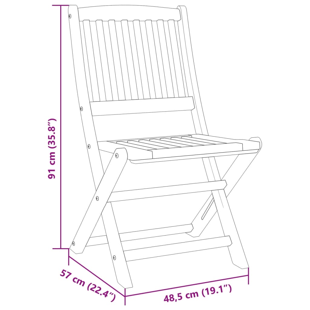3-delige Tuinset inklapbaar massief acaciahout is nu te koop bij PeponiXL, paradijselijk wonen!