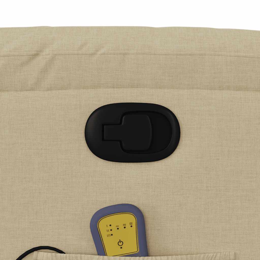 Massagestoel verstelbaar stof crèmekleurig is nu te koop bij PeponiXL, paradijselijk wonen!