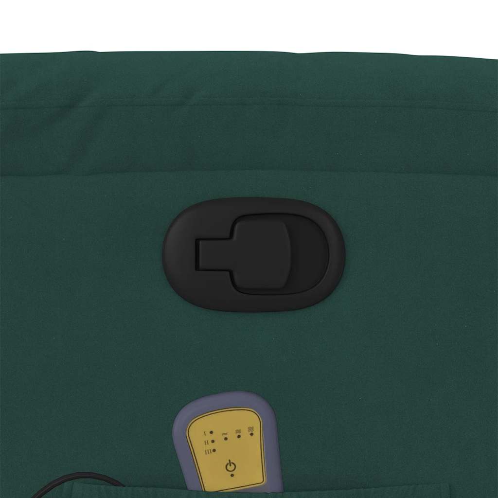 Massagestoel verstelbaar fluweel donkergroen is nu te koop bij PeponiXL, paradijselijk wonen!