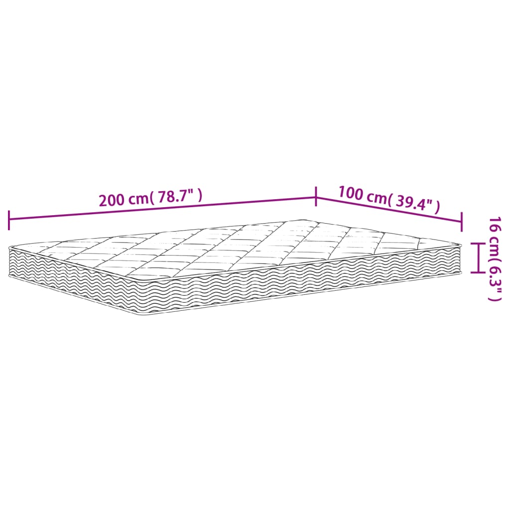 Schuimmatras middelzacht 100x200 cm is nu te koop bij PeponiXL, paradijselijk wonen!