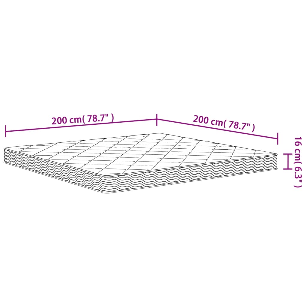 Schuimmatras middelzacht 200x200 cm is nu te koop bij PeponiXL, paradijselijk wonen!