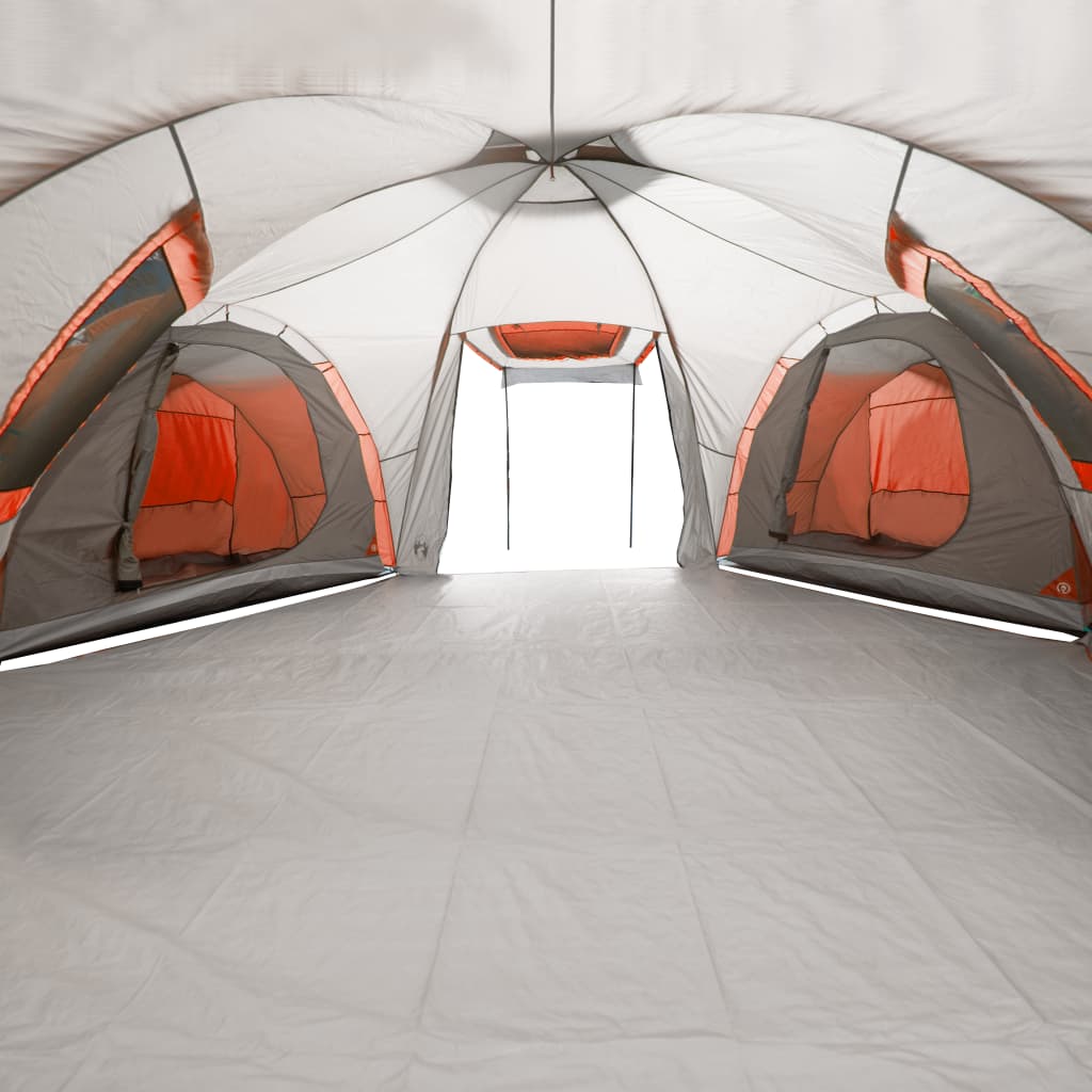 Koepeltent 12-persoons waterdicht grijs en oranje is nu te koop bij PeponiXL, paradijselijk wonen!