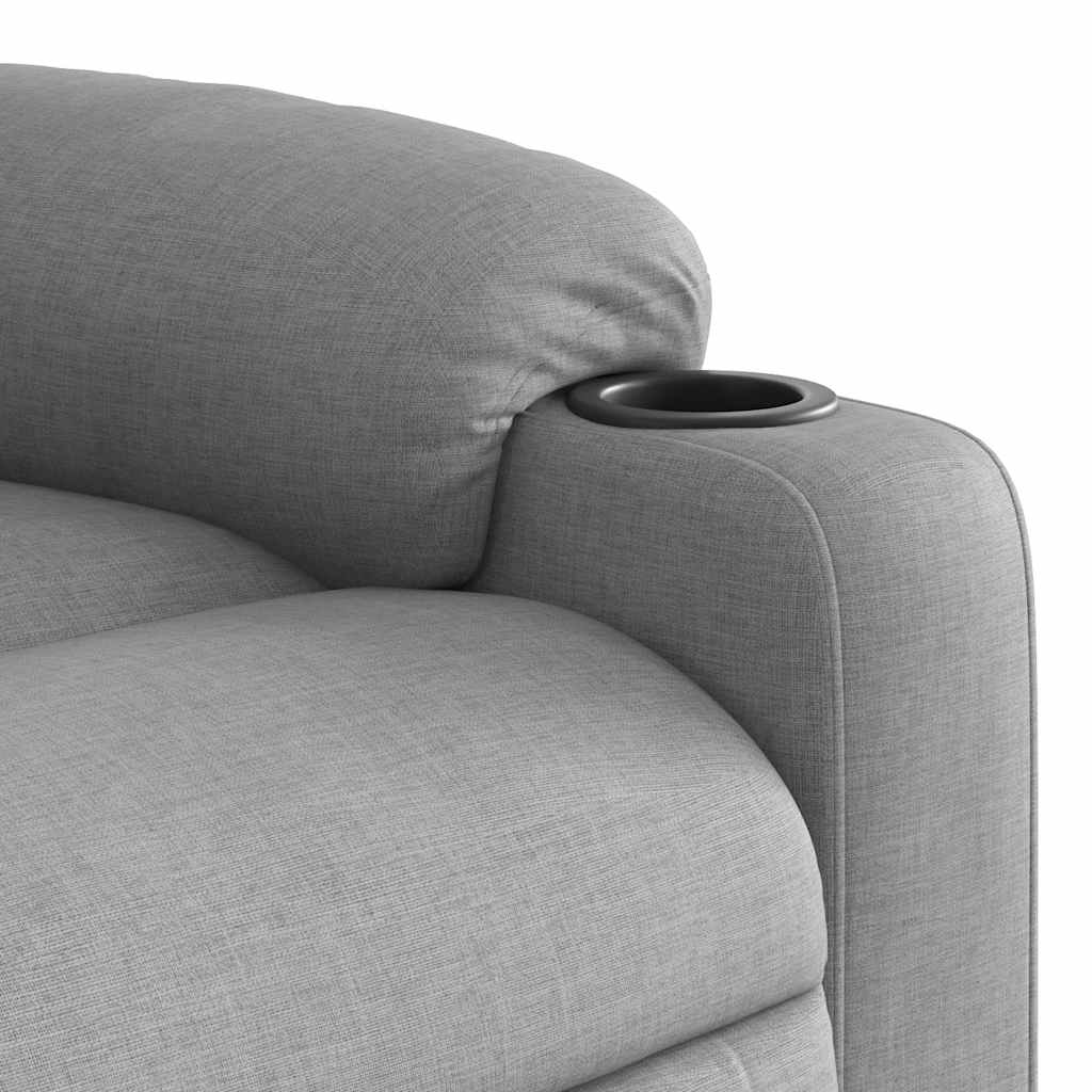 Fauteuil elektrisch verstelbaar stof lichtgrijs