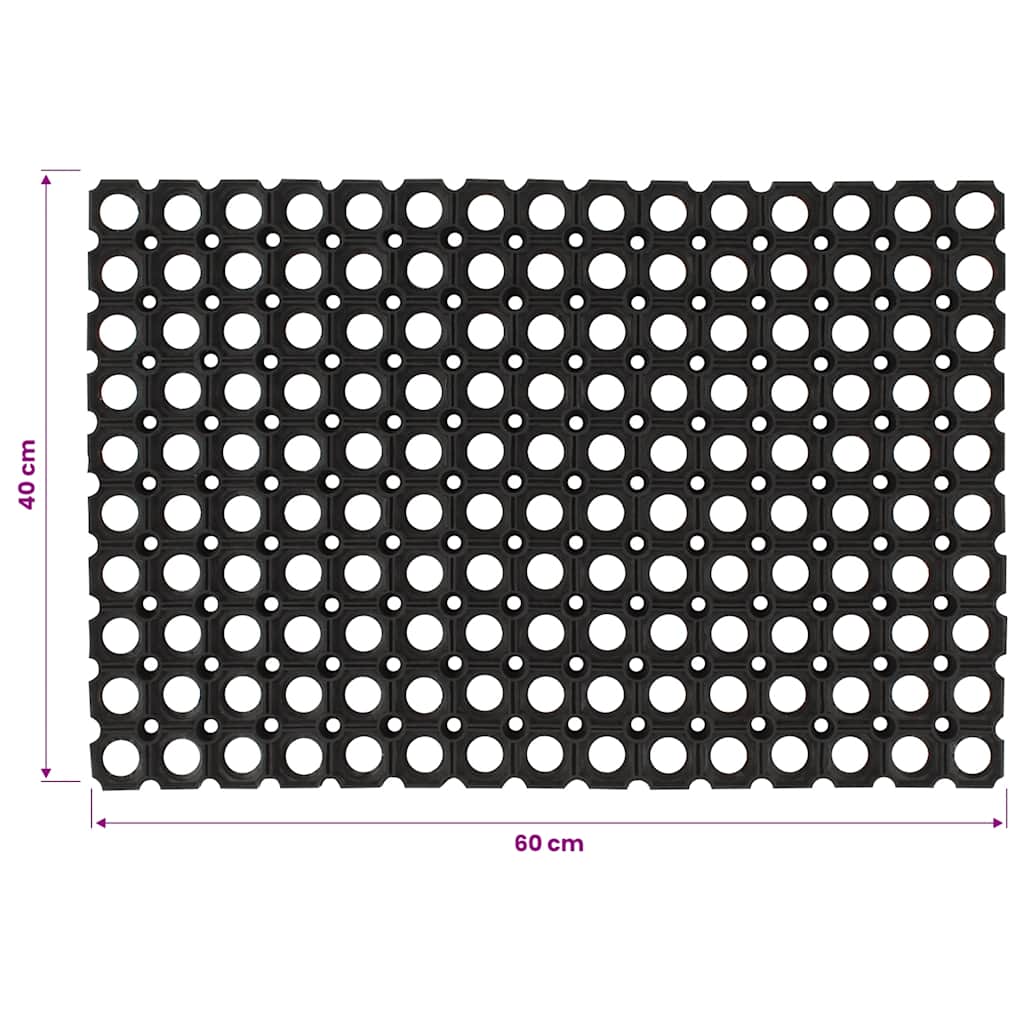 Deurmat rechthoekig 40x60 cm rubber is nu te koop bij PeponiXL, paradijselijk wonen!