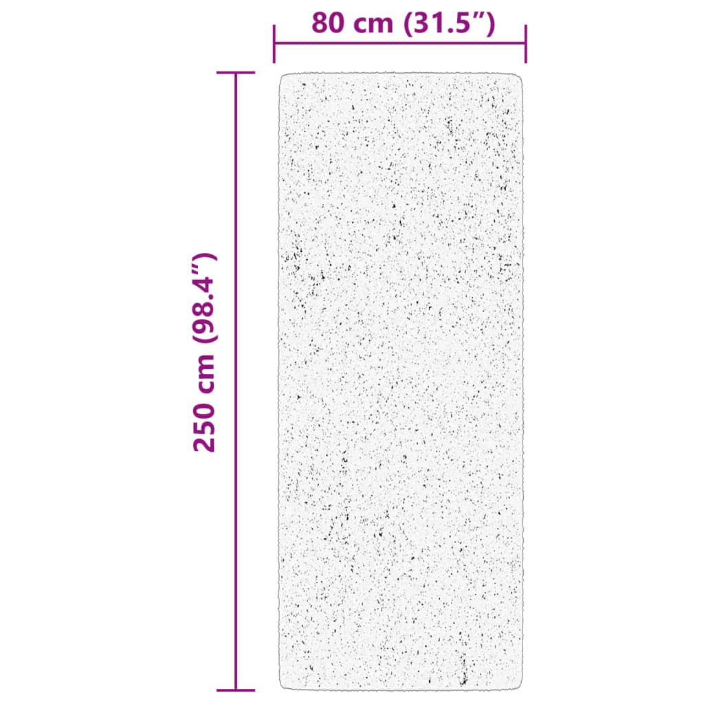 Vloerkleed HUARTE laagpolig zacht wasbaar 80x250 cm beige is nu te koop bij PeponiXL, paradijselijk wonen!