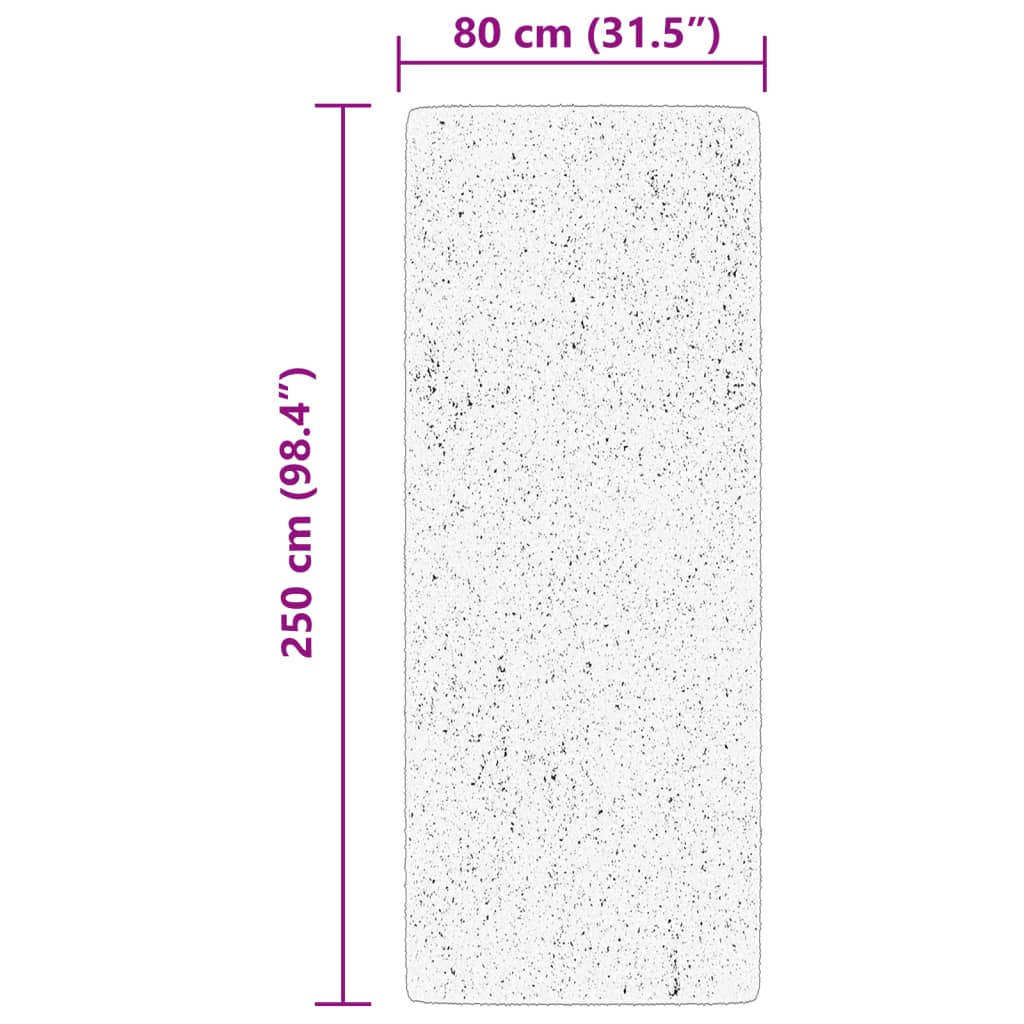 Vloerkleed HUARTE laagpolig zacht wasbaar 80x250 cm zwart is nu te koop bij PeponiXL, paradijselijk wonen!