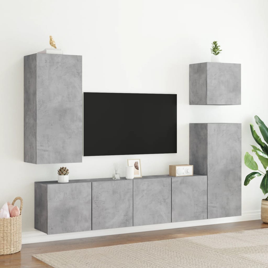 Tv-meubel wandgemonteerd 80x30x41 cm betongrijs is nu te koop bij PeponiXL, paradijselijk wonen!