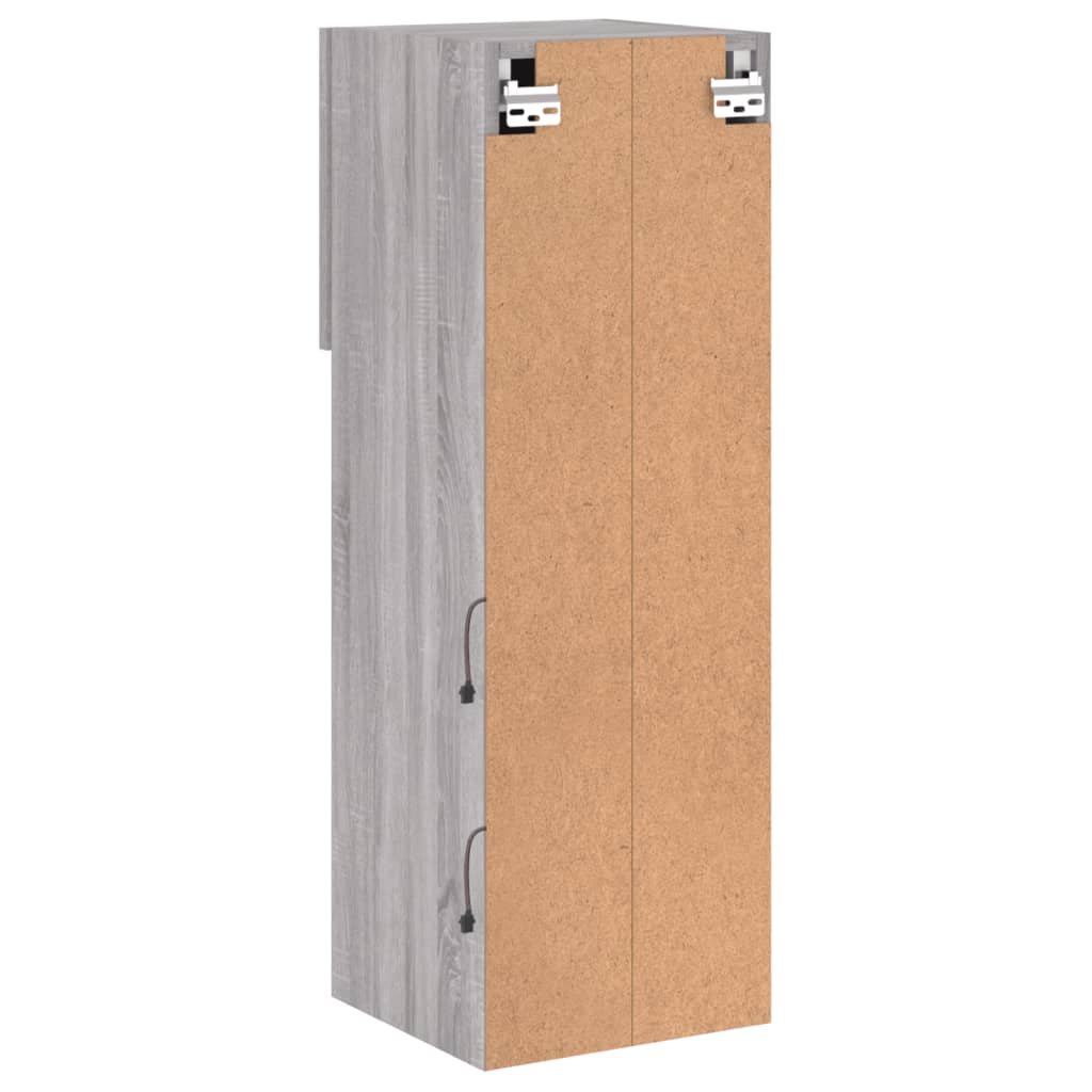 Tv-meubel met LED-verlichting 30,5x30x90 cm grijs sonoma eiken is nu te koop bij PeponiXL, paradijselijk wonen!