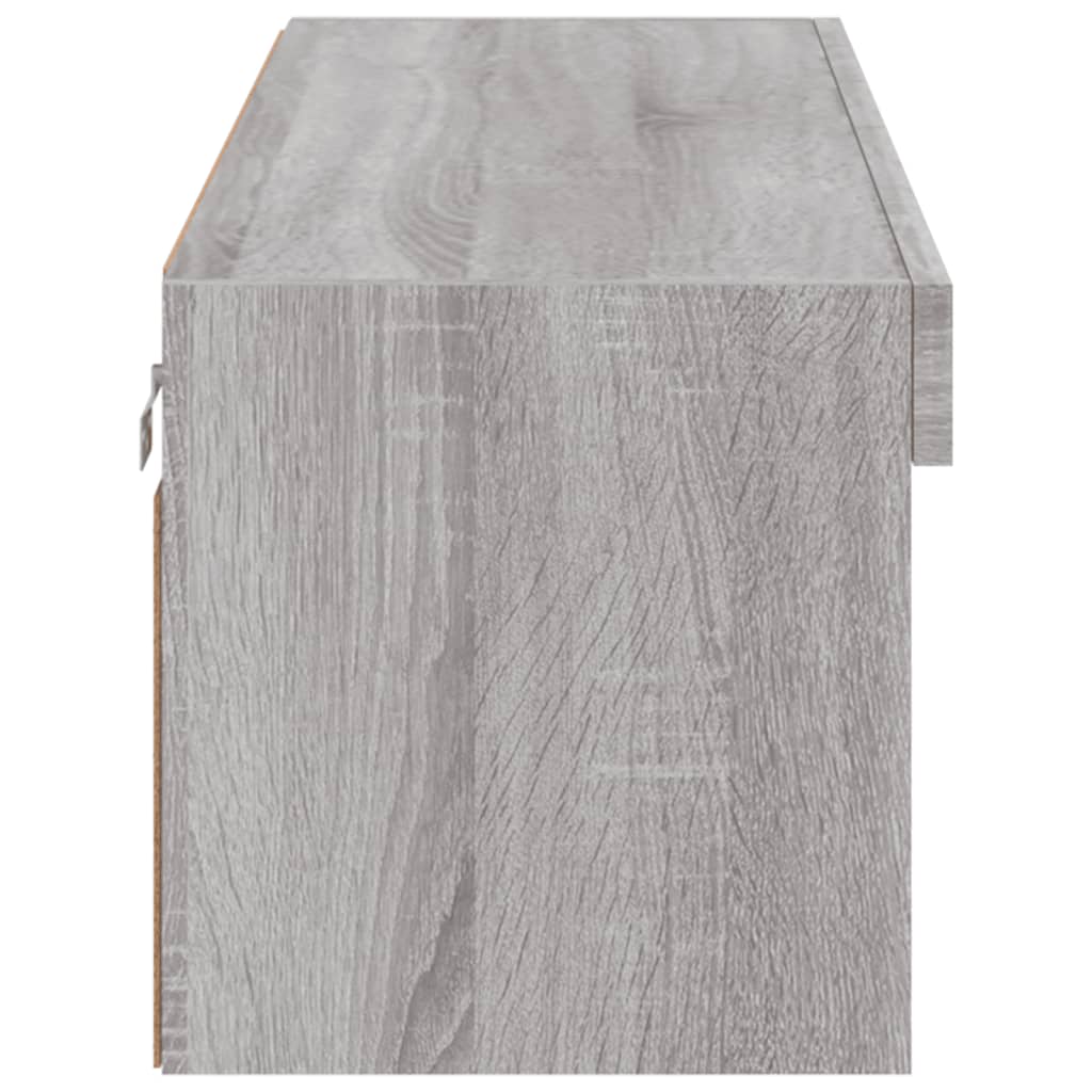 Tv-meubel met LED-verlichting 100x30x30 cm grijs sonoma eiken is nu te koop bij PeponiXL, paradijselijk wonen!