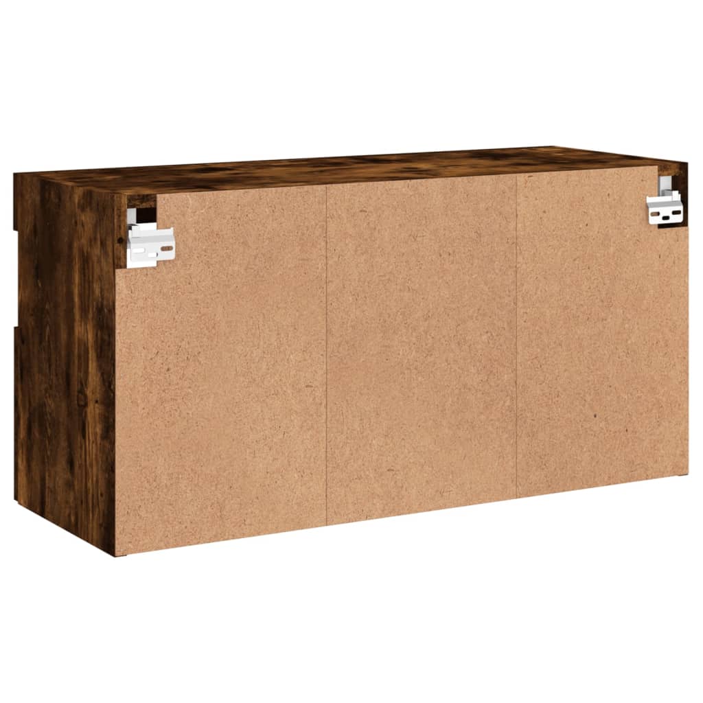 Tv-wandmeubel met LED-verlichting 80x30x40 cm gerookt eiken is nu te koop bij PeponiXL, paradijselijk wonen!