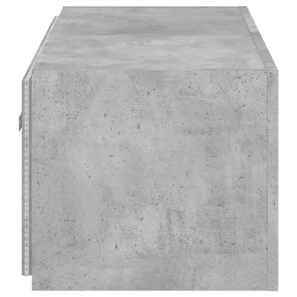 Tv-wandmeubel met LED-verlichting 100x35x31 cm betongrijs is nu te koop bij PeponiXL, paradijselijk wonen!