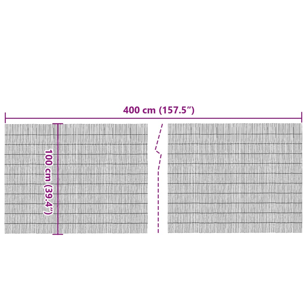 Tuinscherm 400x100 cm riet is nu te koop bij PeponiXL, paradijselijk wonen!