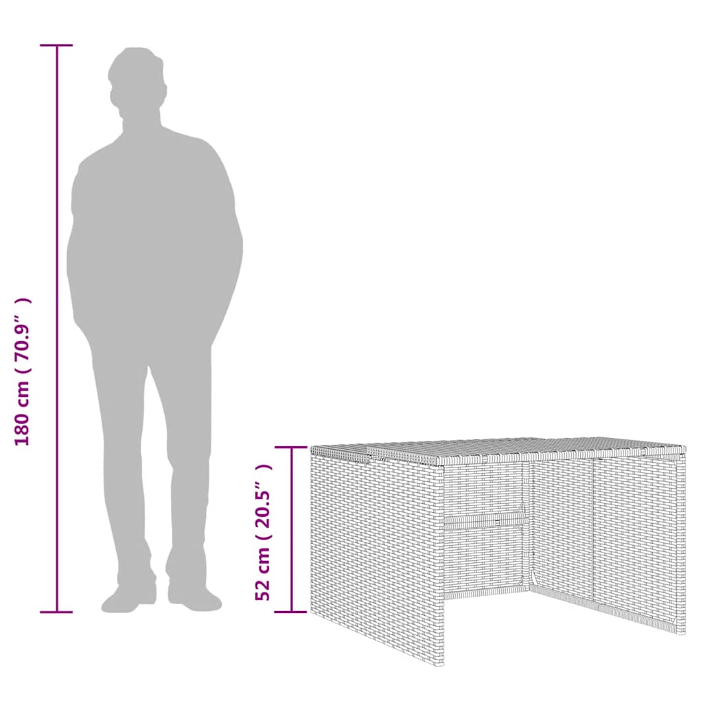 Garage voor robotmaaier 86x90x52/57 cm poly rattan zwart is nu te koop bij PeponiXL, paradijselijk wonen!