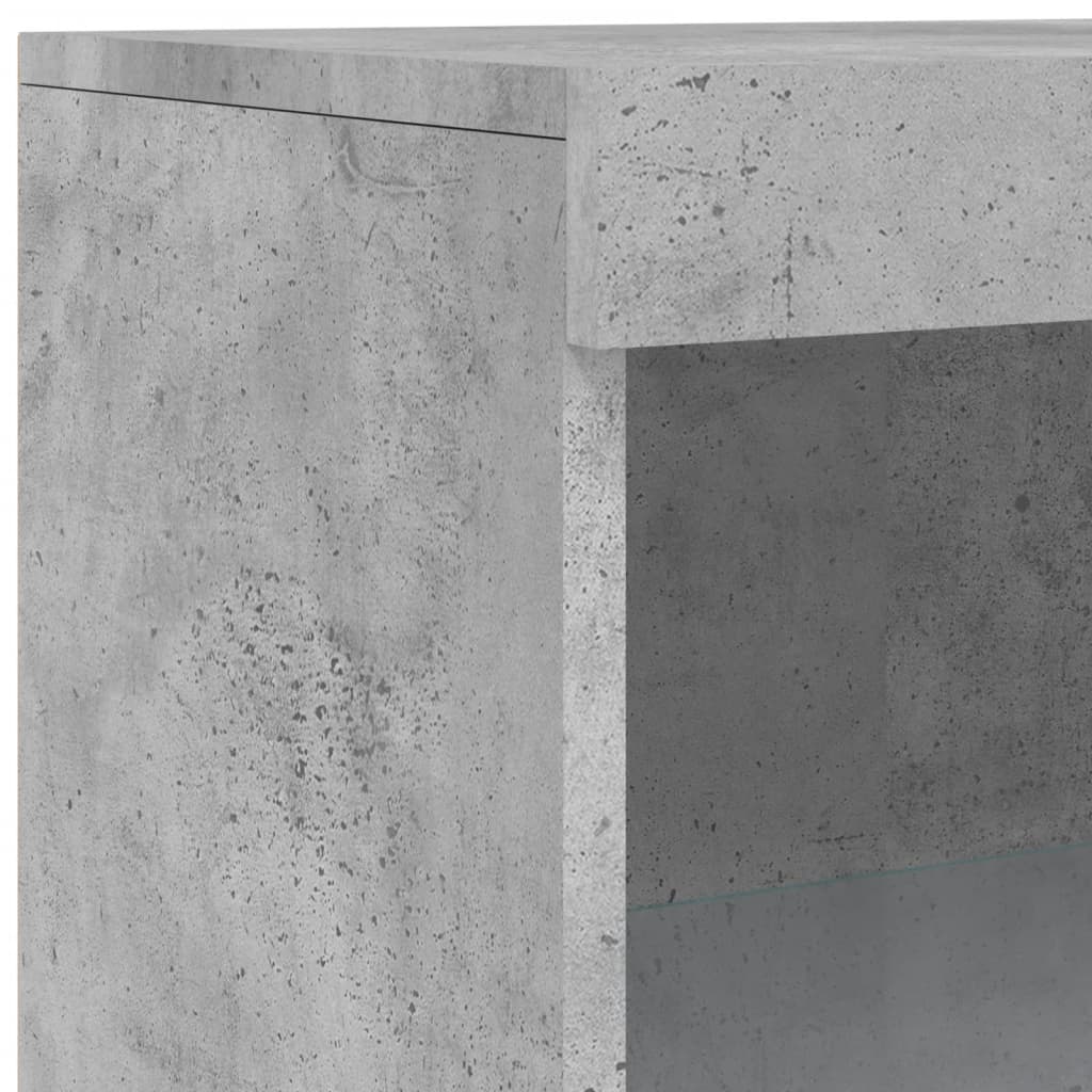 Dressoir met LED-verlichting 181,5x37x100 cm betongrijs is nu te koop bij PeponiXL, paradijselijk wonen!