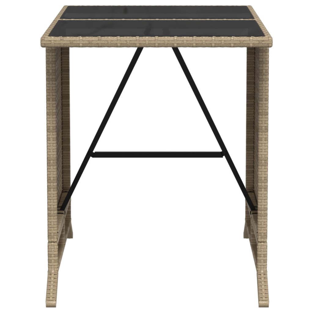 3-delige Bistroset met kussens poly rattan gemengd beige is nu te koop bij PeponiXL, paradijselijk wonen!