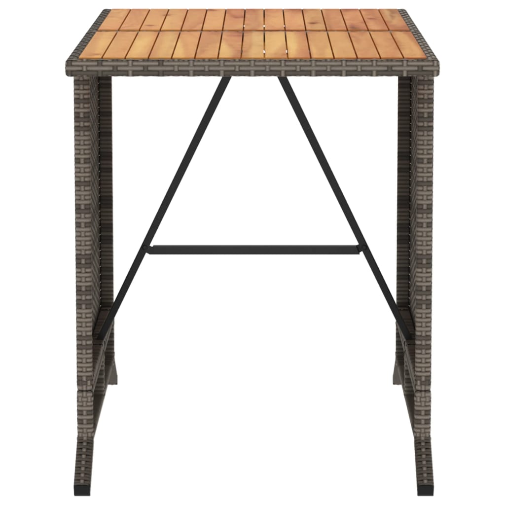 3-delige Bistroset met kussens poly rattan grijs is nu te koop bij PeponiXL, paradijselijk wonen!