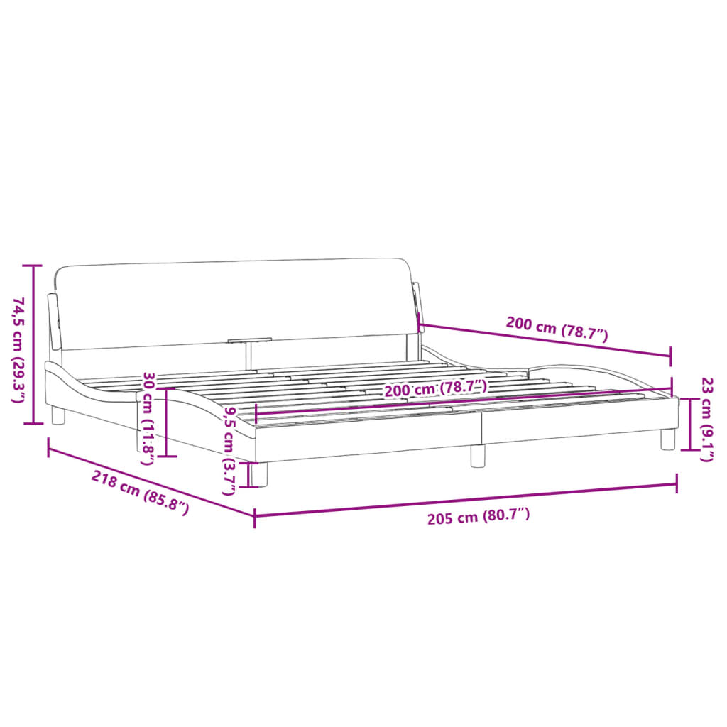 Bedframe "Dover" stof crèmekleurig 200x200 cm is nu te koop bij PeponiXL, paradijselijk wonen!