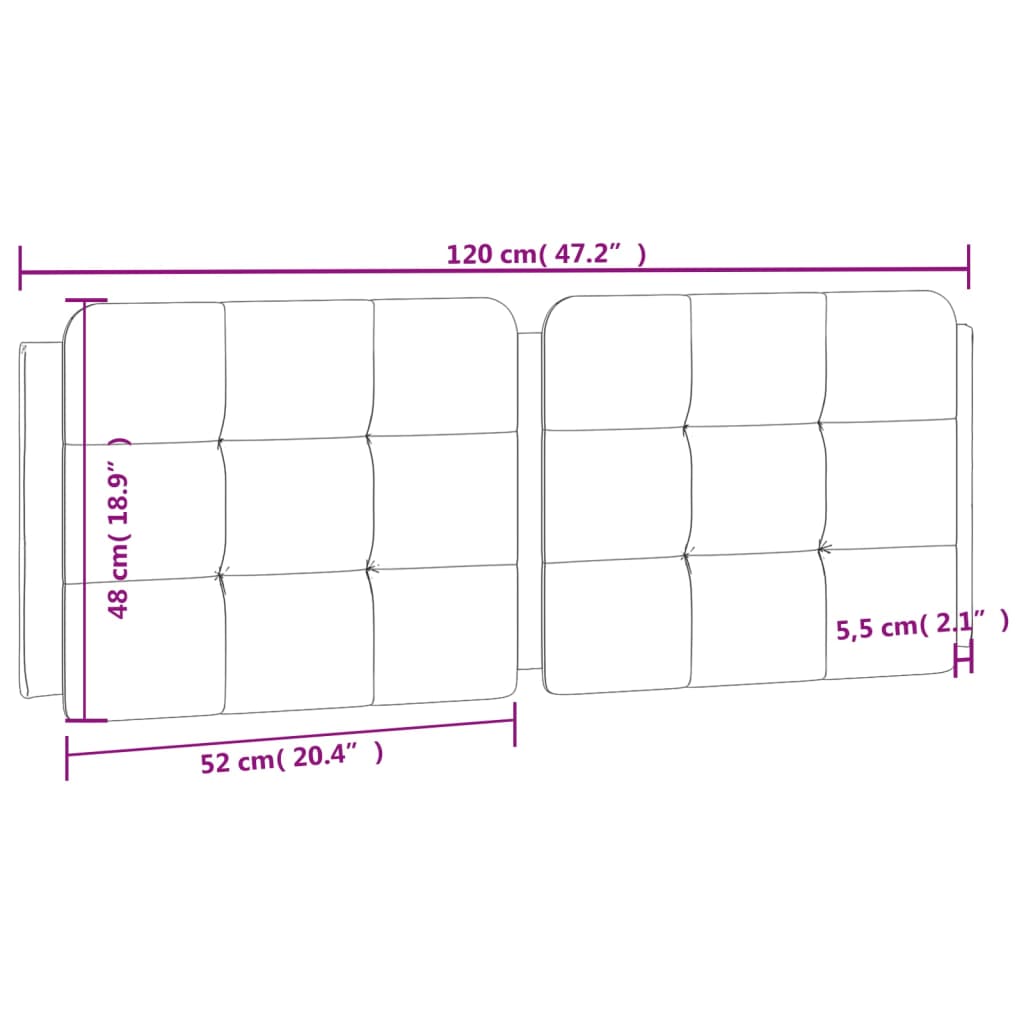 Hoofdbordkussen "Zadar" 120 cm kunstleer bruin is nu te koop bij PeponiXL, paradijselijk wonen!