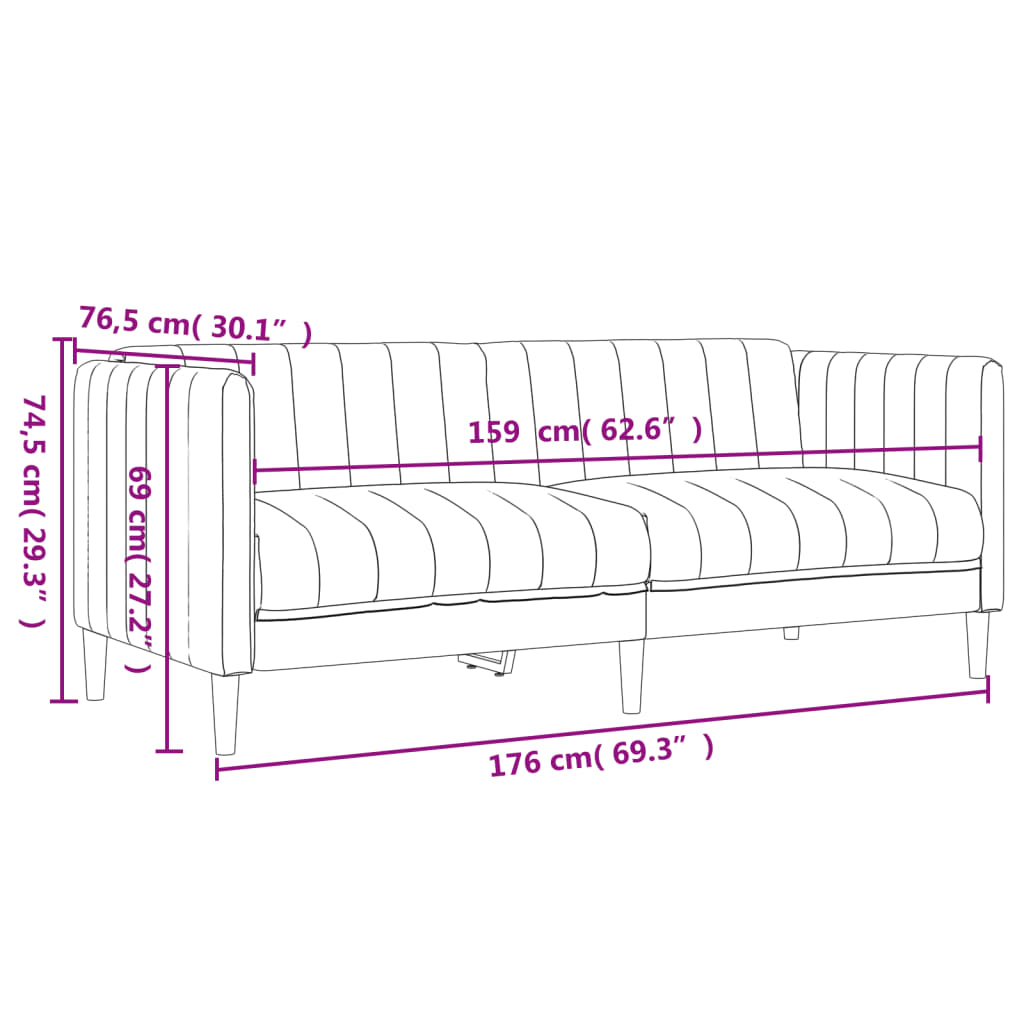 2-delige Loungeset stof donkergrijs is nu te koop bij PeponiXL, paradijselijk wonen!