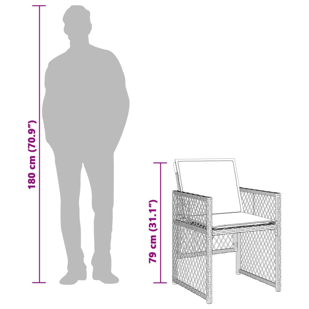5-delige Tuinset met kussens poly rattan zwart is nu te koop bij PeponiXL, paradijselijk wonen!